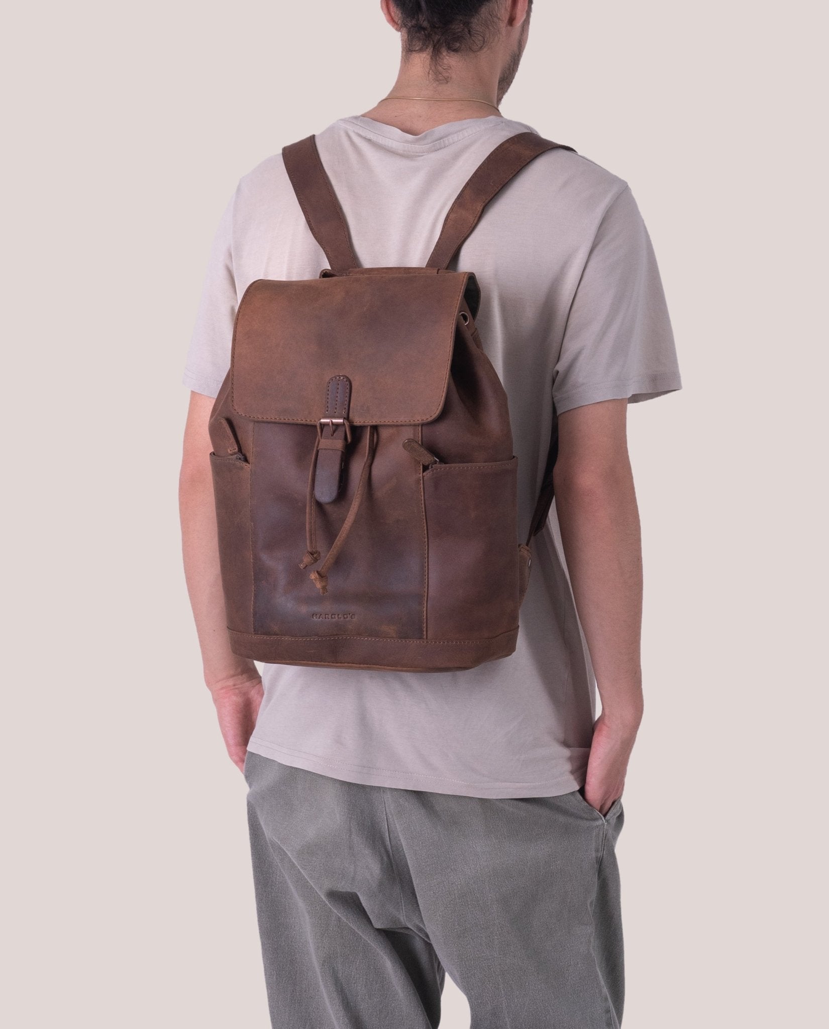 harolds-antic-backpack-l-lederrucksack-natur-pflanzlich-gegerbt image 2