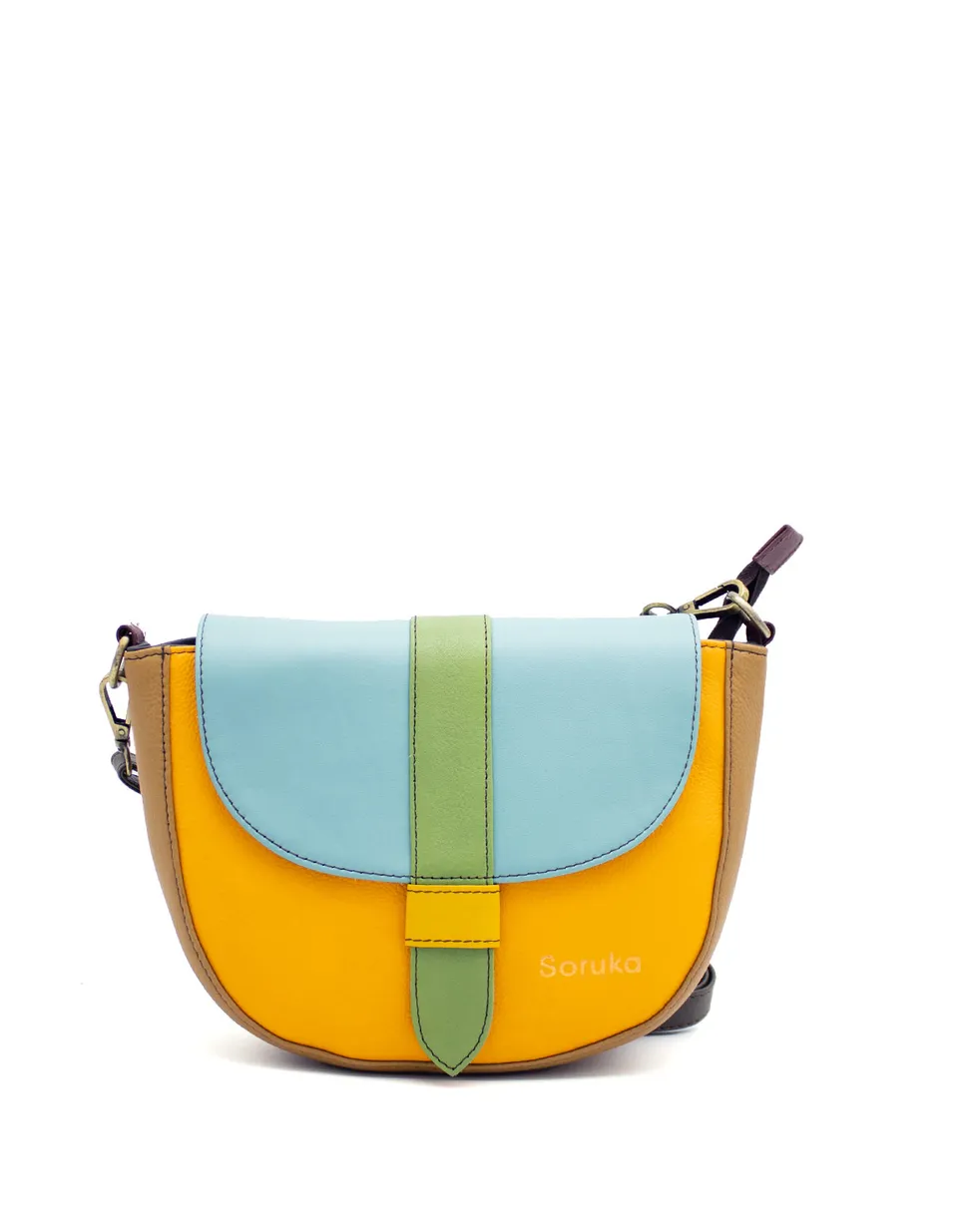soruka-fresnes-crossbody-umh-ngetasche-blau-gelb-leder image 1