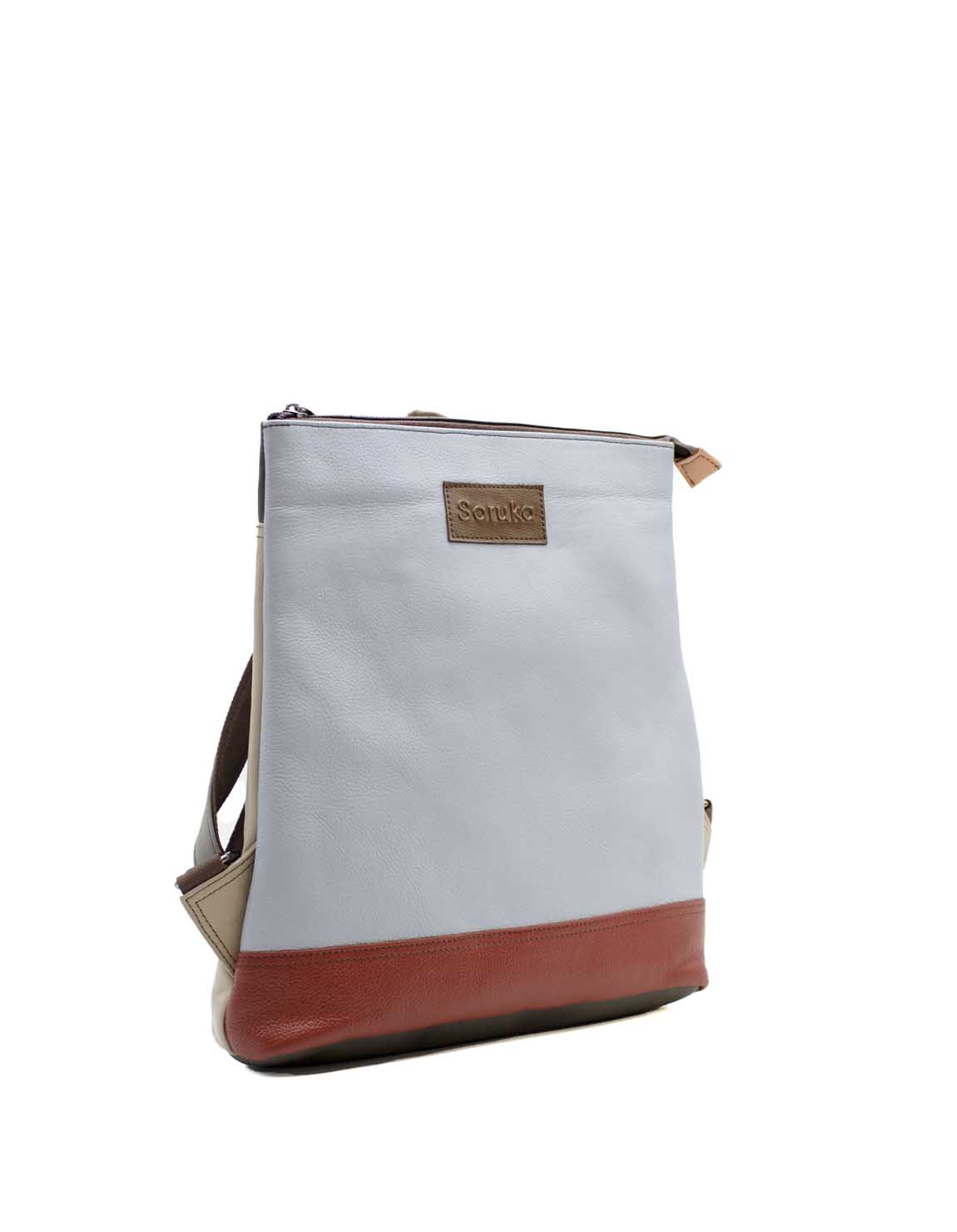 soruka-backpacks-dublin-rucksack-hellblau-rot-leder-31x26-cm image 2