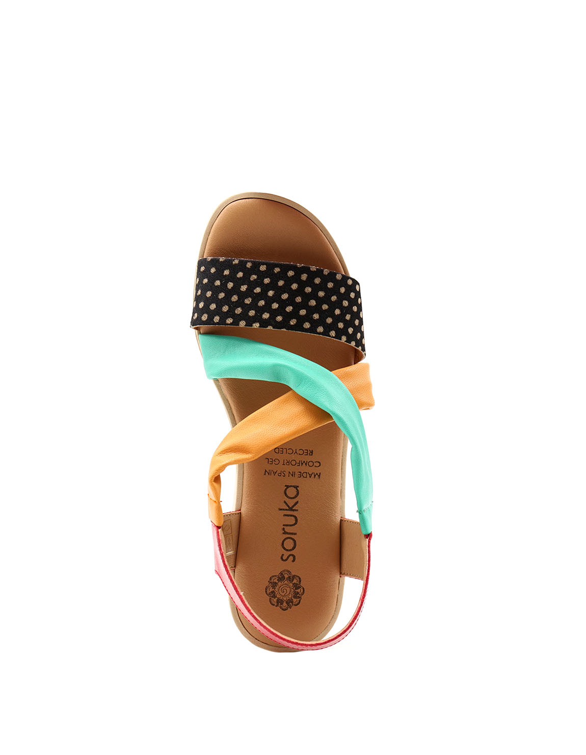 soruka-gaia-sandalen-gr-n-orange-animal-print-leder image 3
