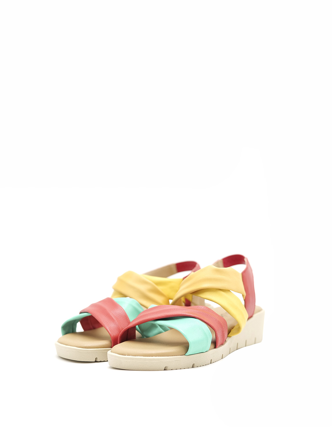 soruka-aura-sandalen-leder-bunt-orange-gr-n-gel-sohle image 2