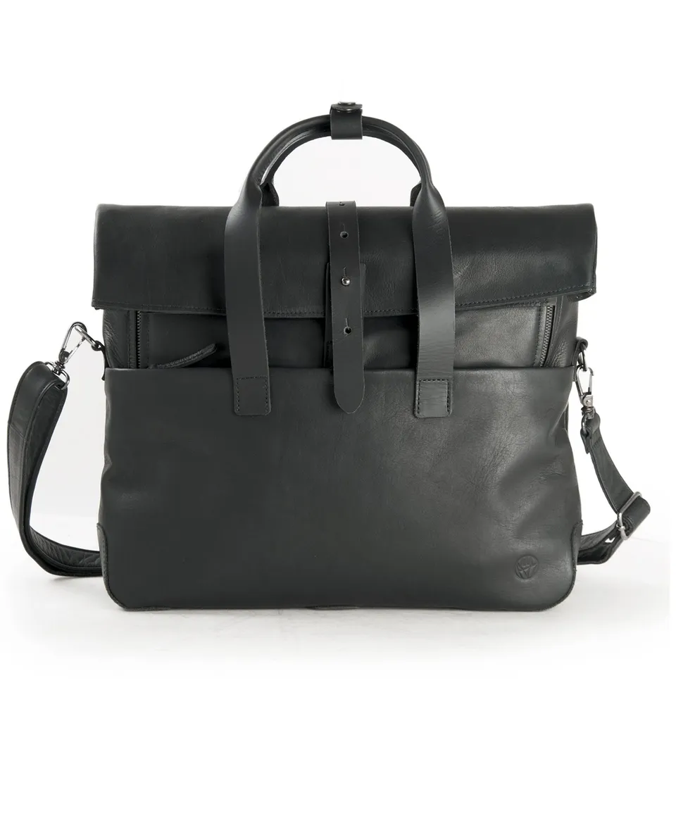 harolds-mount-ivy-businessbag-notebooktasche-schwarz-leder image 1