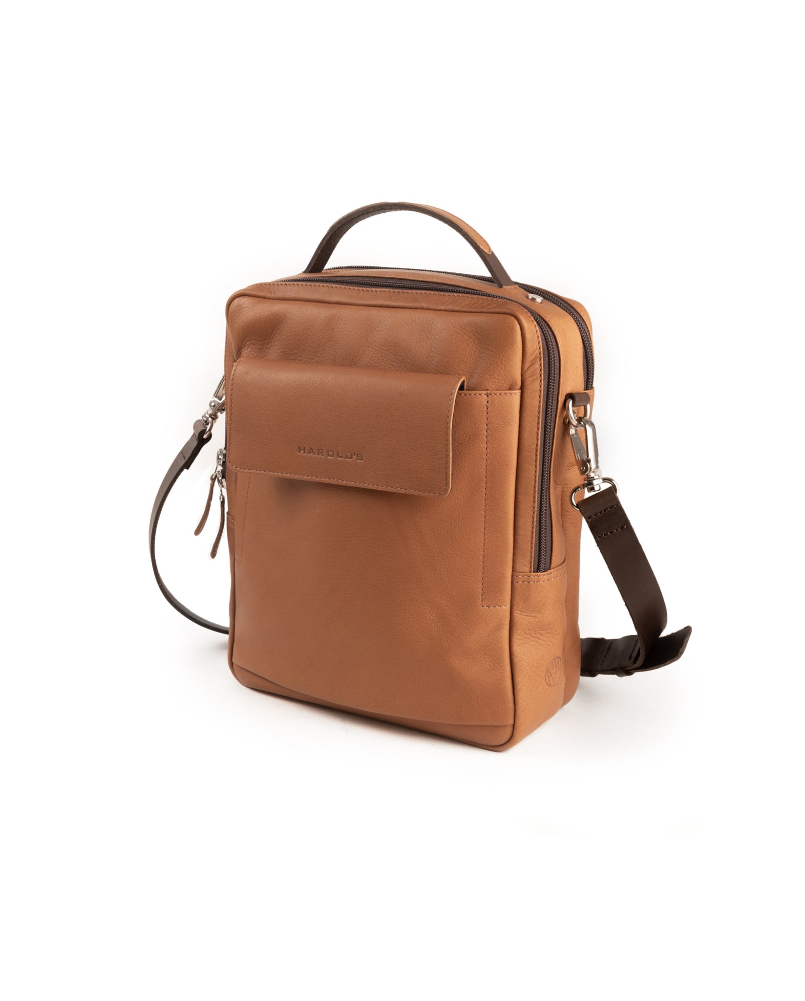 harolds-country-crossbag-handle-umh-ngetasche-cognac-leder-a5 image 5