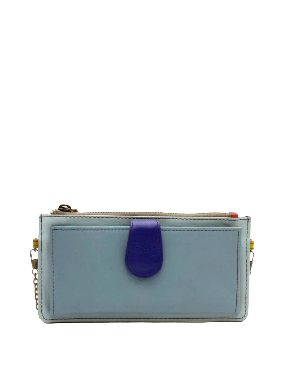 soruka-palermo-clutch-blau-leder-mit-kette-21cm-geldb-rse image 1