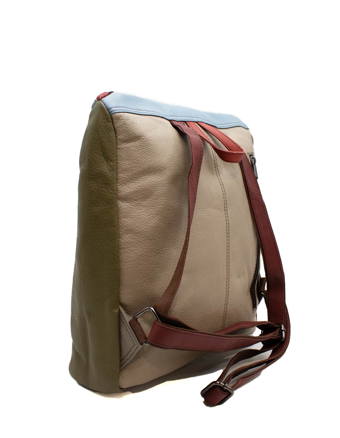 soruka-cartagena-rucksack-blau-rot-recycling-leder-30x34 image 3