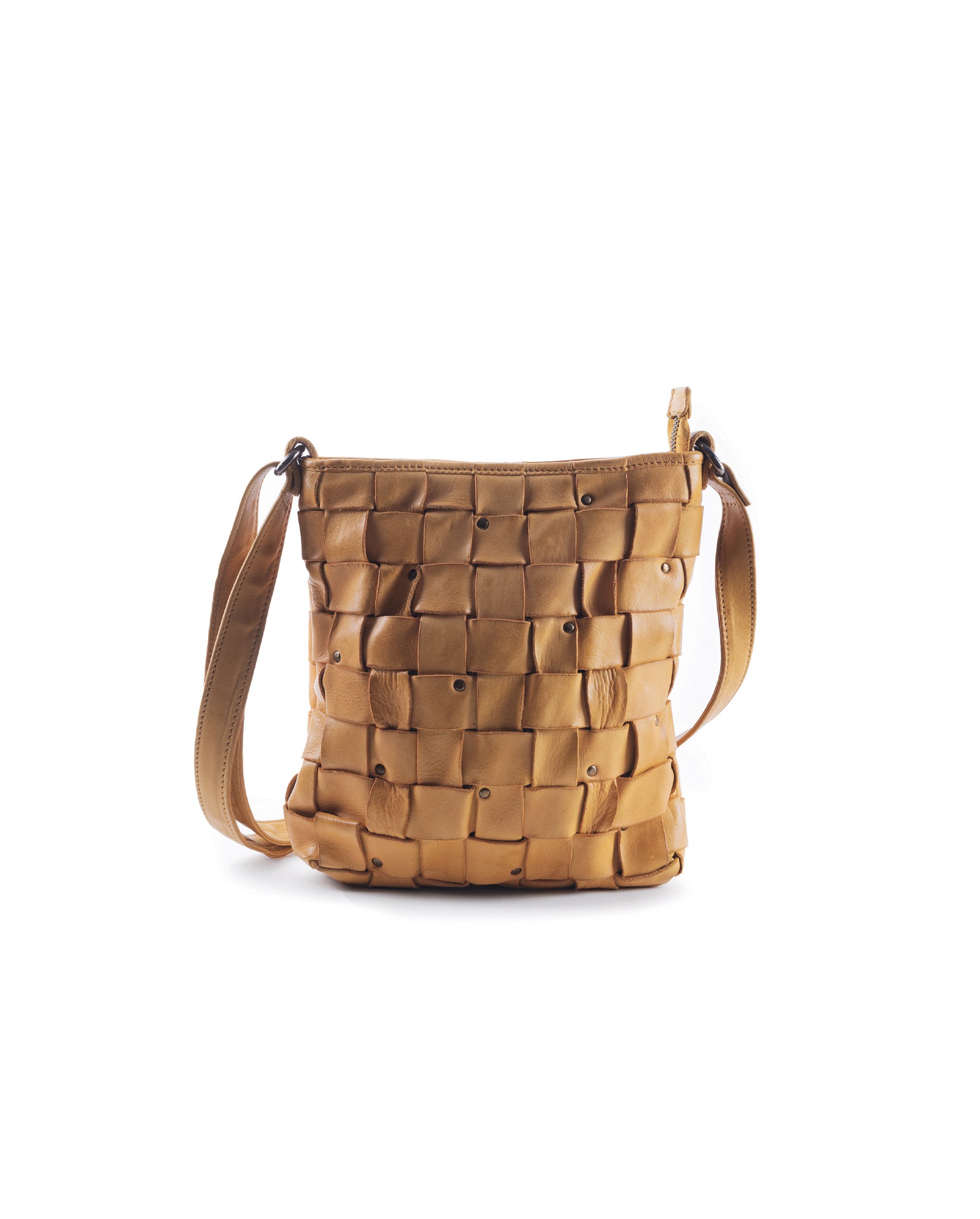 harolds-galore-braid-shopper-upend-schultertasche-gelb-leder image 1