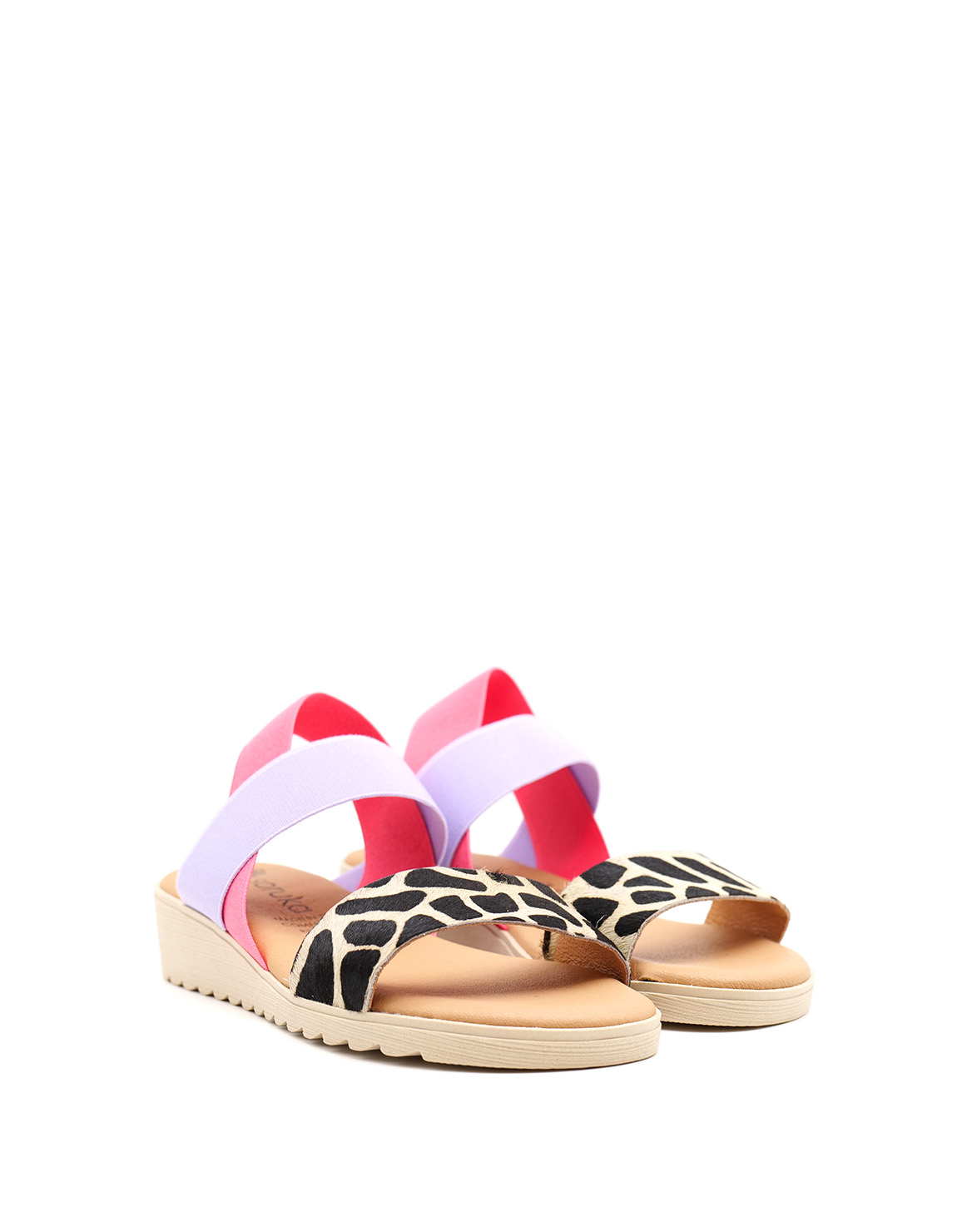 soruka-footwear-venus-print-leder-sandalen-lila-pink image 2