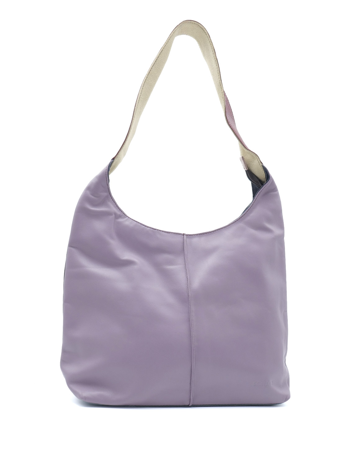 soruka-manila-schultertasche-leder-lila-grau-wendetasche-35x27 image 1