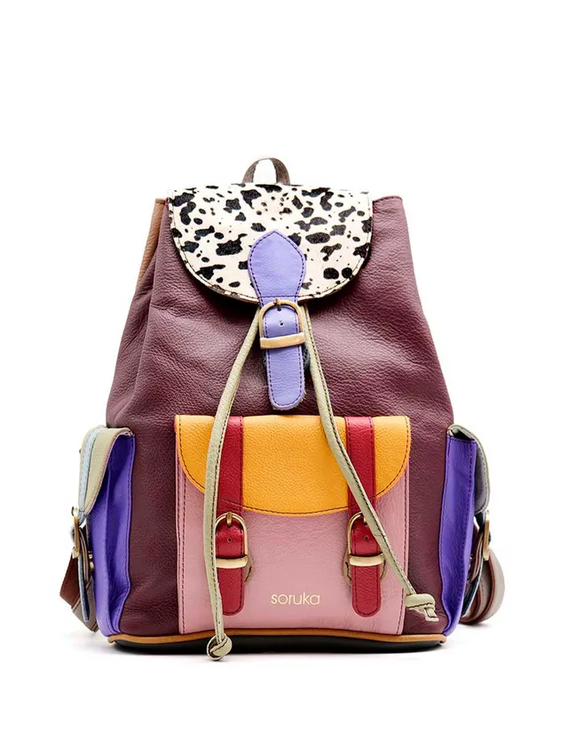 soruka-lucca-mini-rucksack-lila-leo-recycling-leder image 1