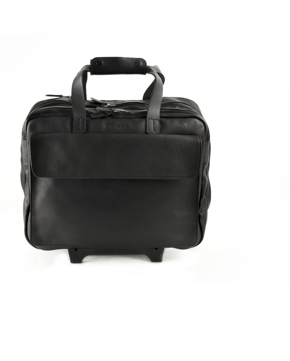 harolds-ivy-lane-notebook-businesstrolley-leder-schwarz-trolley image 1