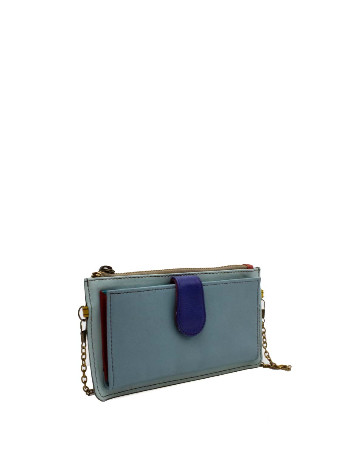 soruka-palermo-clutch-blau-leder-mit-kette-21cm-geldb-rse image 3