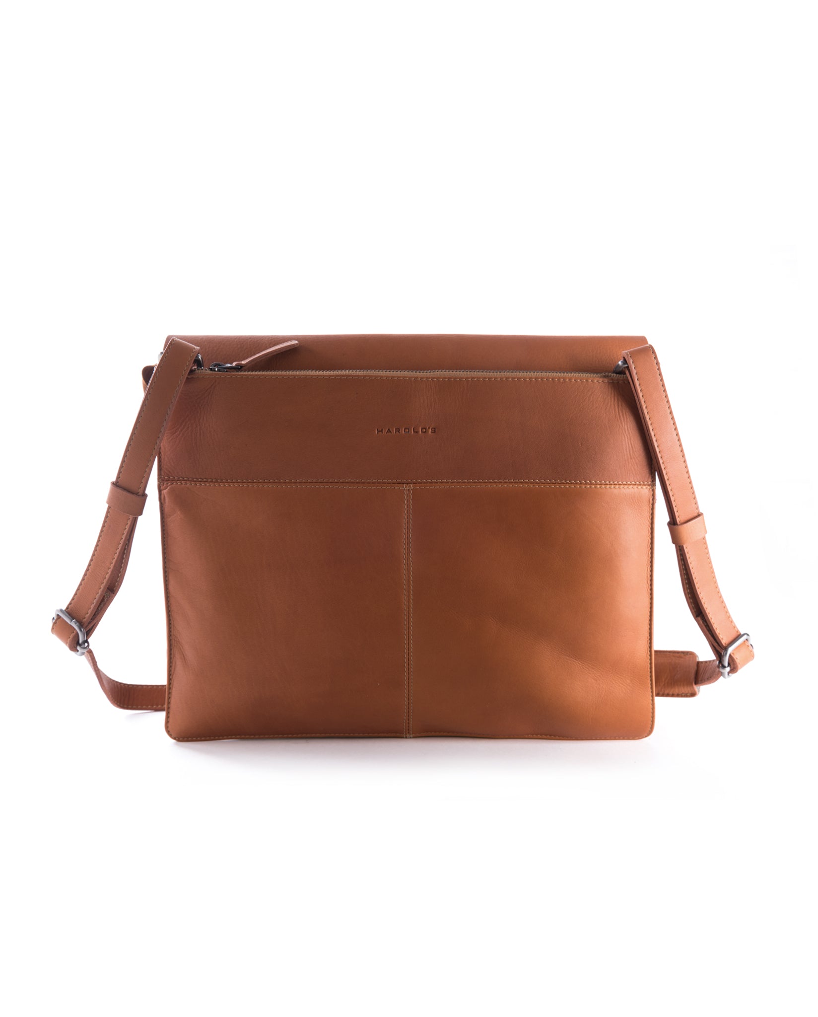 harolds-campo-plaid-messengerbag-kuriertasche-schwarz-leder image 7