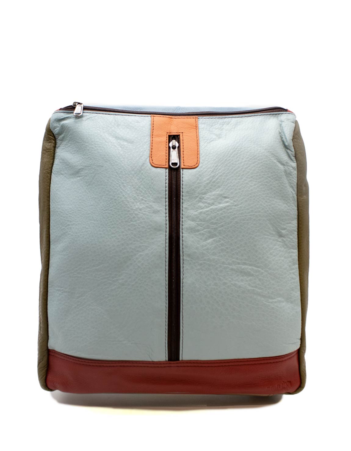 soruka-cartagena-rucksack-blau-rot-recycling-leder-30x34 image 1