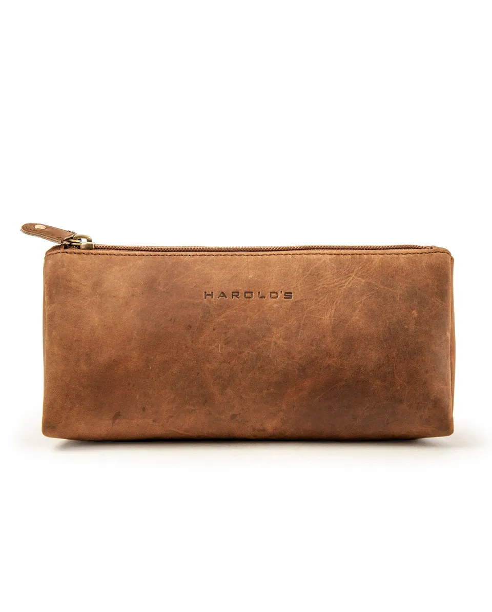 harolds-antic-etui-stifteetui-natur-rindleder-21-cm image 1