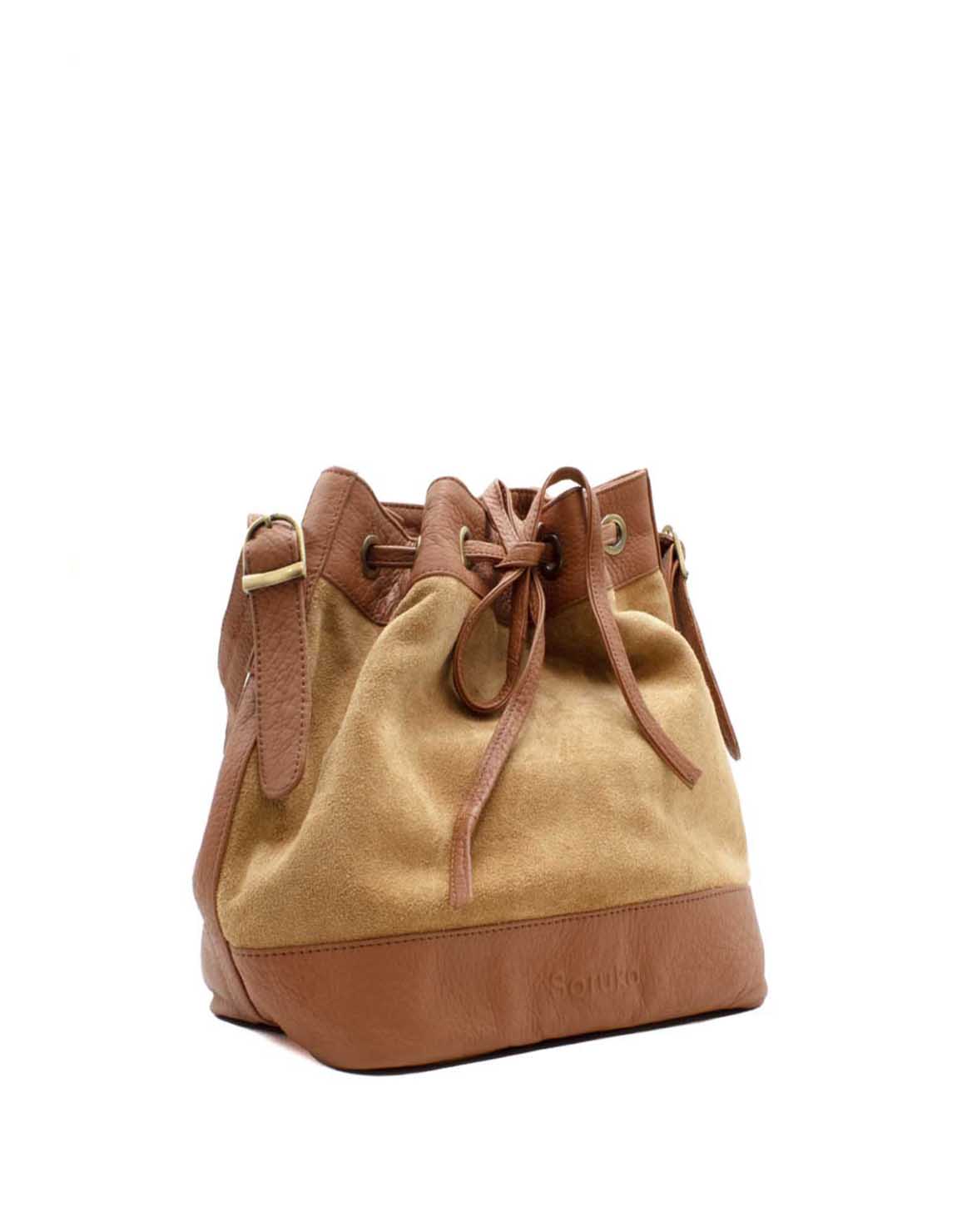 soruka-london-crossbody-bags-beuteltasche-braun-recycling-leder image 2