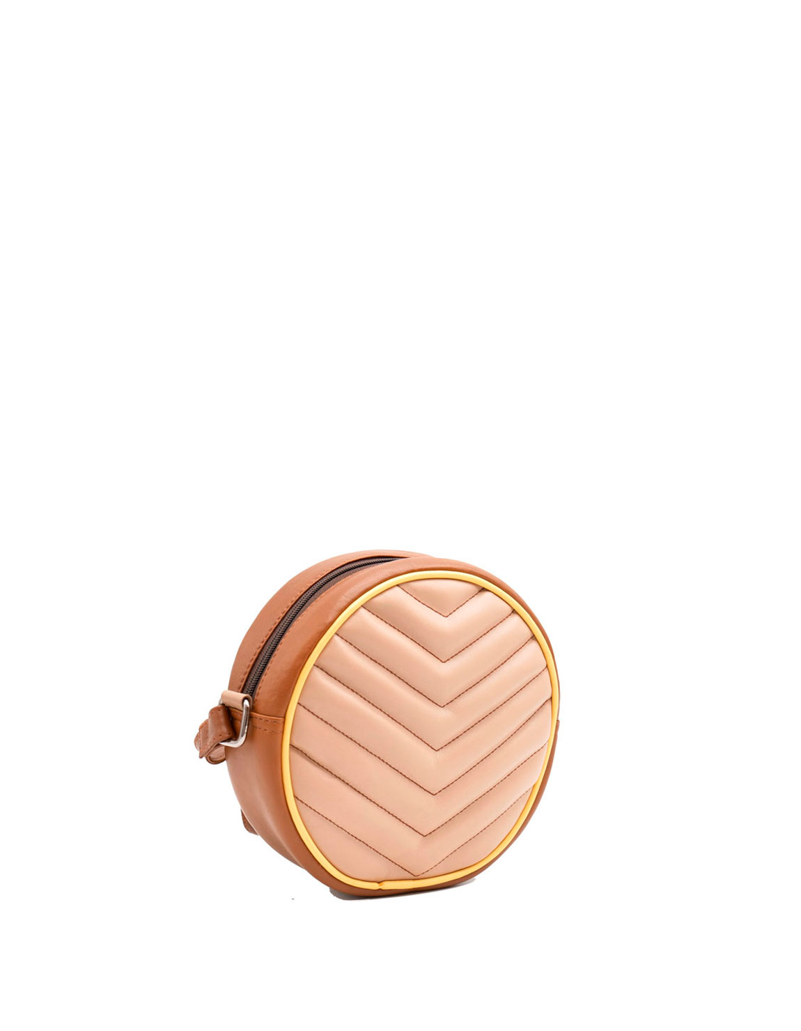 soruka-quilted-round-bag-umh-ngetasche-gelb-braun-gesteppt image 3