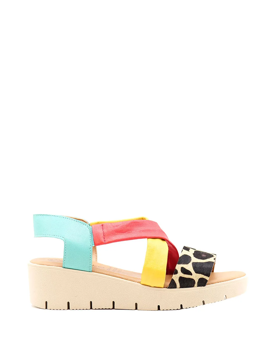soruka-footwear-gaia-sandalen-gelb-orange-animal-print-gelsohle image 1