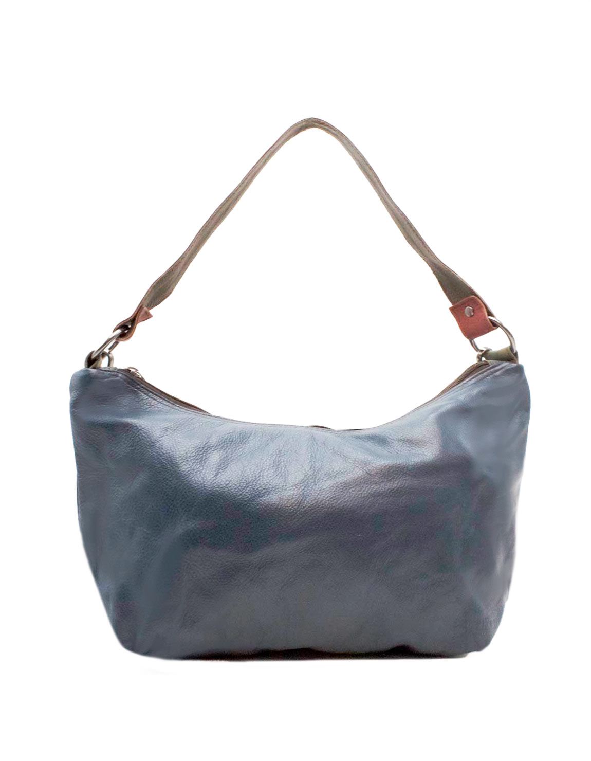 soruka-bangkok-schultertasche-hobo-leder-blau-grau-34x21cm image 1