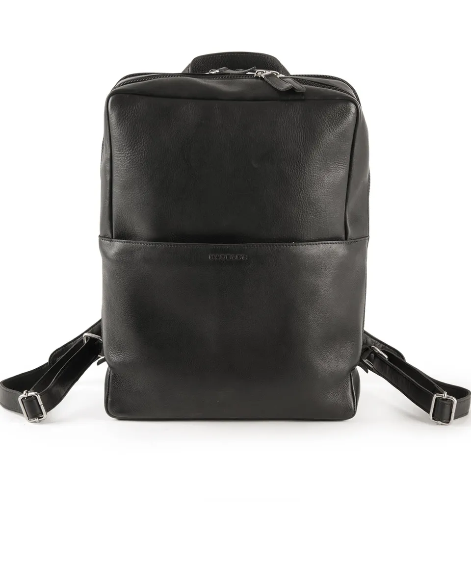 harolds-campo-notebook-rucksack-leder-schwarz image 1