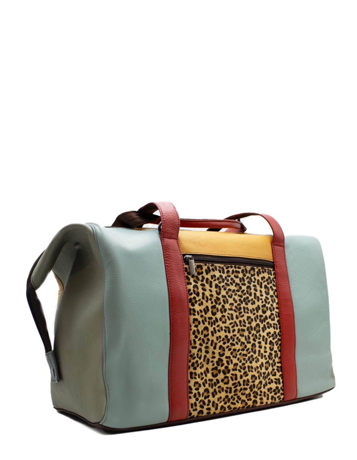 soruka-munich-schultertasche-animal-print-blau-gelb-leder image 3