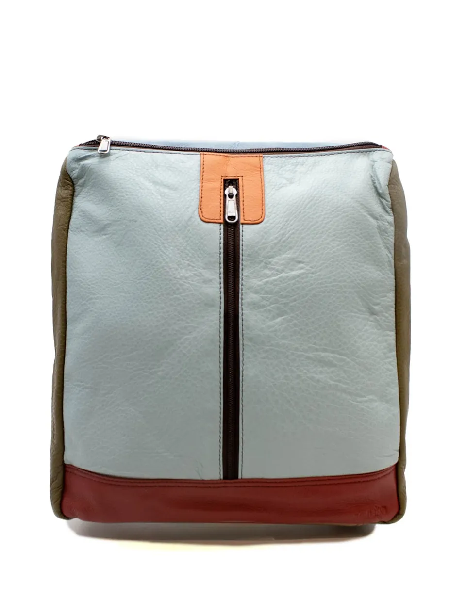 soruka-cartagena-rucksack-blau-rot-recycling-leder-30x34 image 1