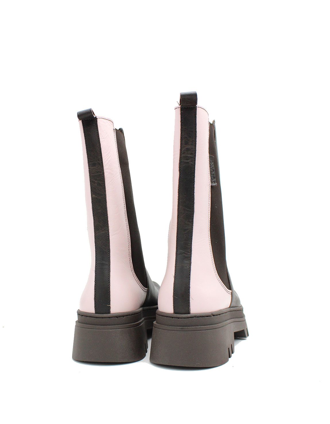 soruka-juno-stiefeletten-braun-pink-plateau-recycling-leder image 3