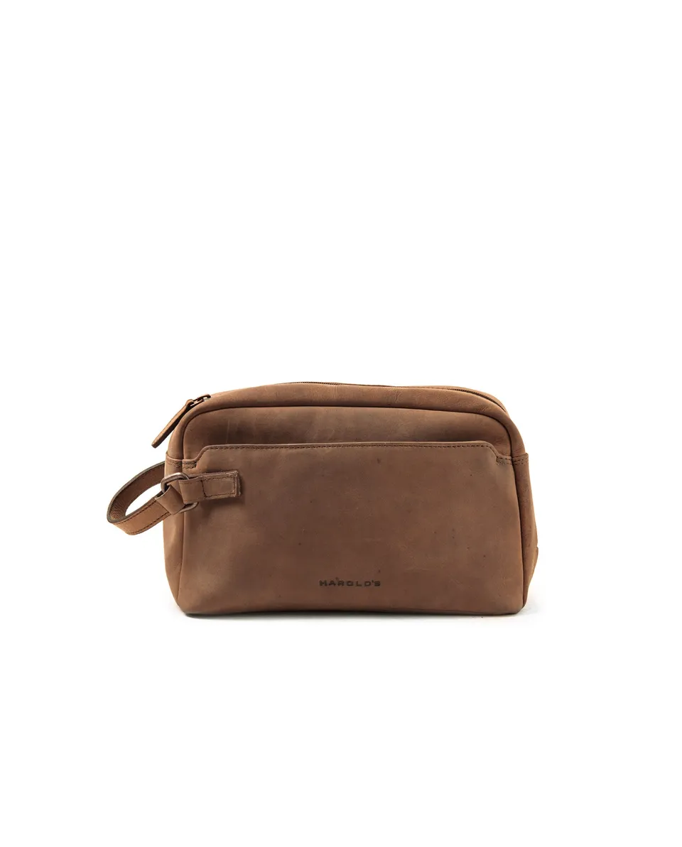 harolds-antic-toiletbag-kulturtasche-natur-rindleder image 1