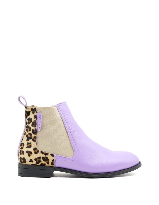 soruka-vesta-stiefeletten-lila-leo-recycling-leder-flach image 1